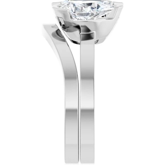 Lab Grown Two-Stone Diamonds (4 ctw) Engagement Ring - Picture 4 of 5